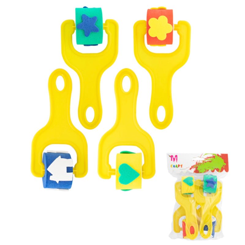 Square Sponge Rolling Tool Sets, Variety Colors, 4 pcs, 12-Pack