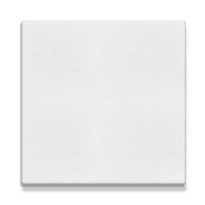 Stretched White Blank Canvas,  6" x 6" Inches,   Primed,  100% Cotton,  For Acrylics, 12-Pack