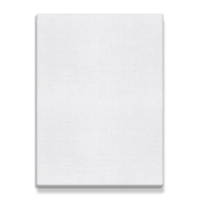 Stretched White Blank Canvas,  7" x 9.5" Inches,   Primed,  100% Cotton,  For Acrylics, 12-Pack