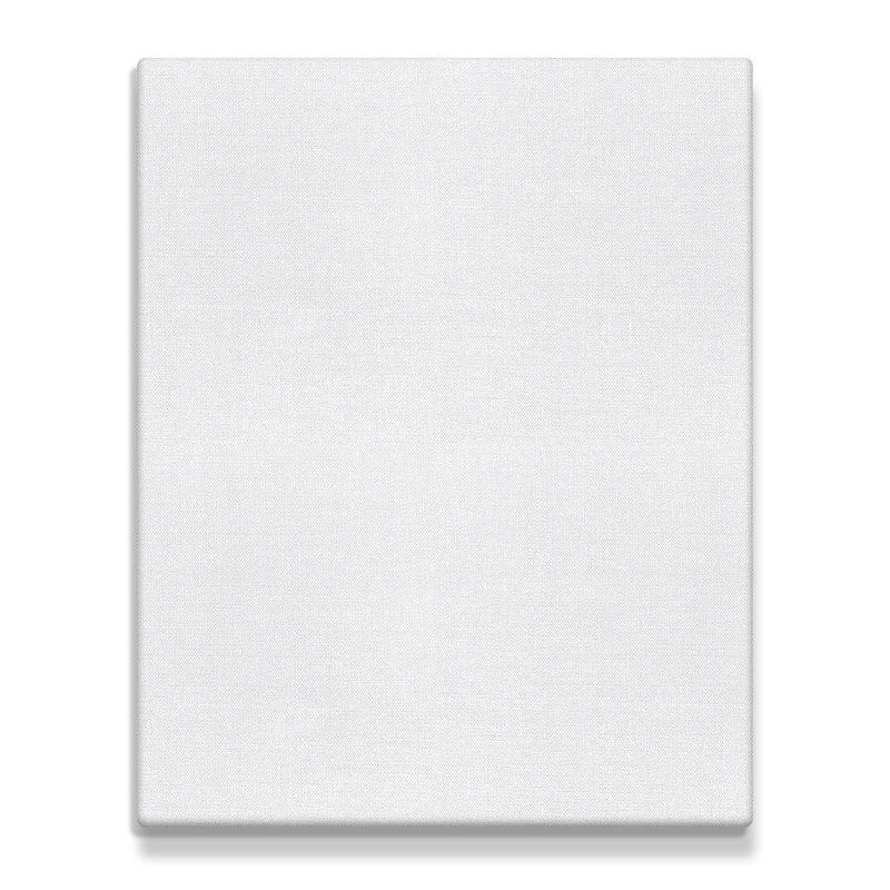 Stretched White Blank Canvas,  8" x 10" Inches,  Primed,  100% Cotton,  For Acrylics