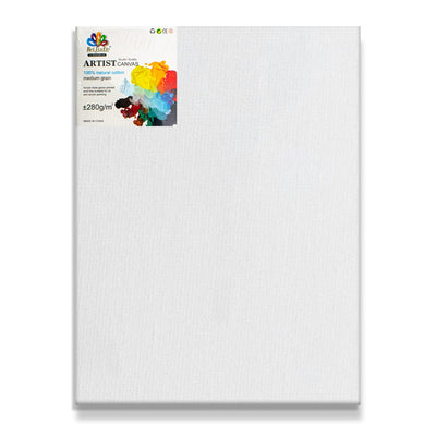 Stretched White Blank Canvas,  18" x 24" Inches,  Triple Primed,  100% Cotton,  For Acrylic, 6-Pack