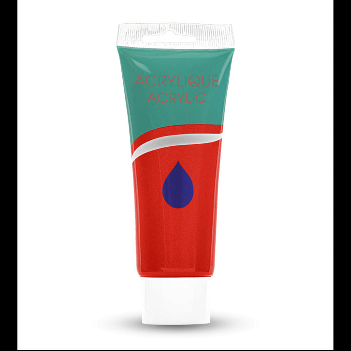 Acrylic Paint Tube,  Variety of Bright Colors, 75 ml.