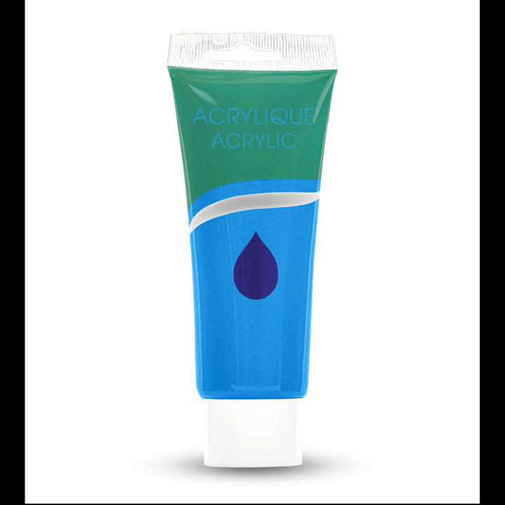 Acrylic Paint Tube,  Variety of Bright Colors, 75 ml.