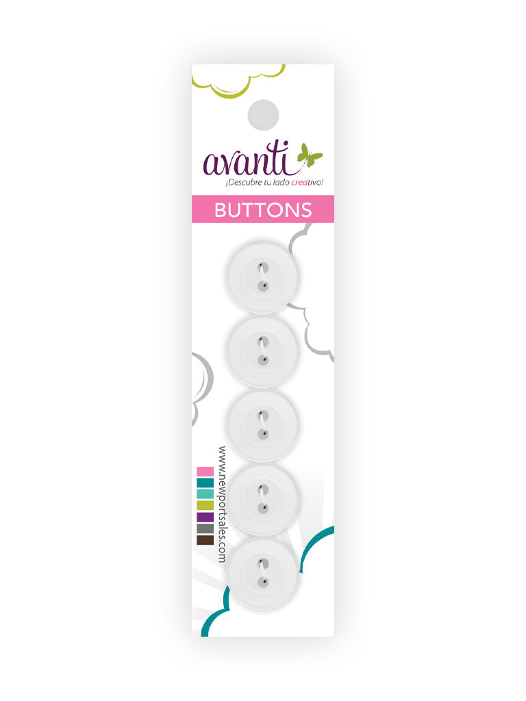 Sewing Buttons – 24L (15mm / 0.6 inches) with 2 Holes – Perfect for Shirts, Cardigans & Children’s Clothing