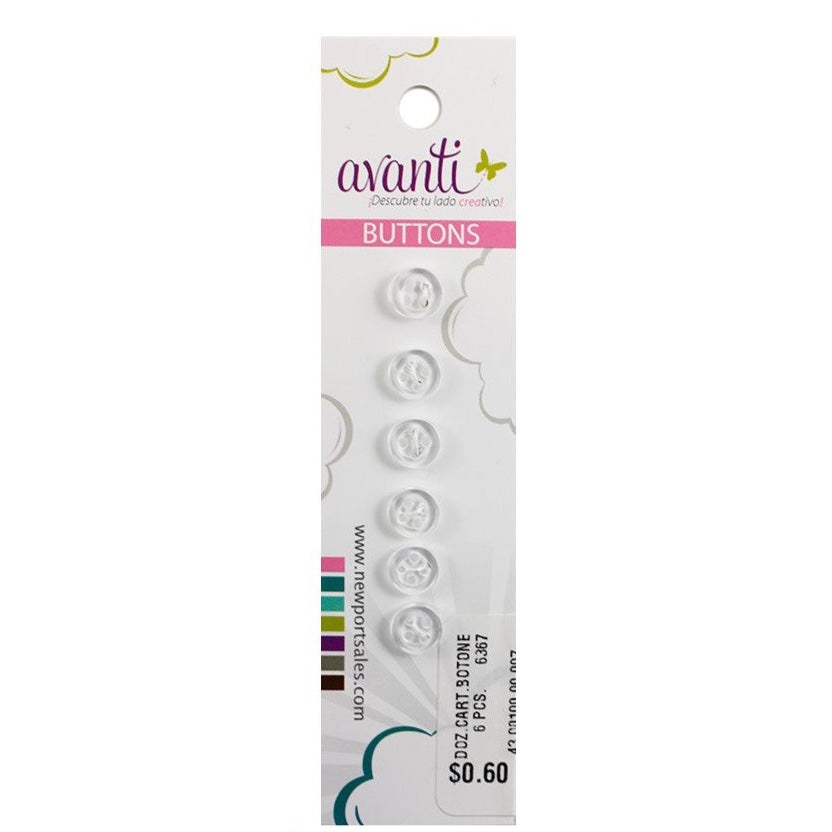 Sewing Buttons – 12L (7.5mm / 0.3 inches) with 2 Holes – Perfect for Shirt Collars, Baby Clothing & Crafts