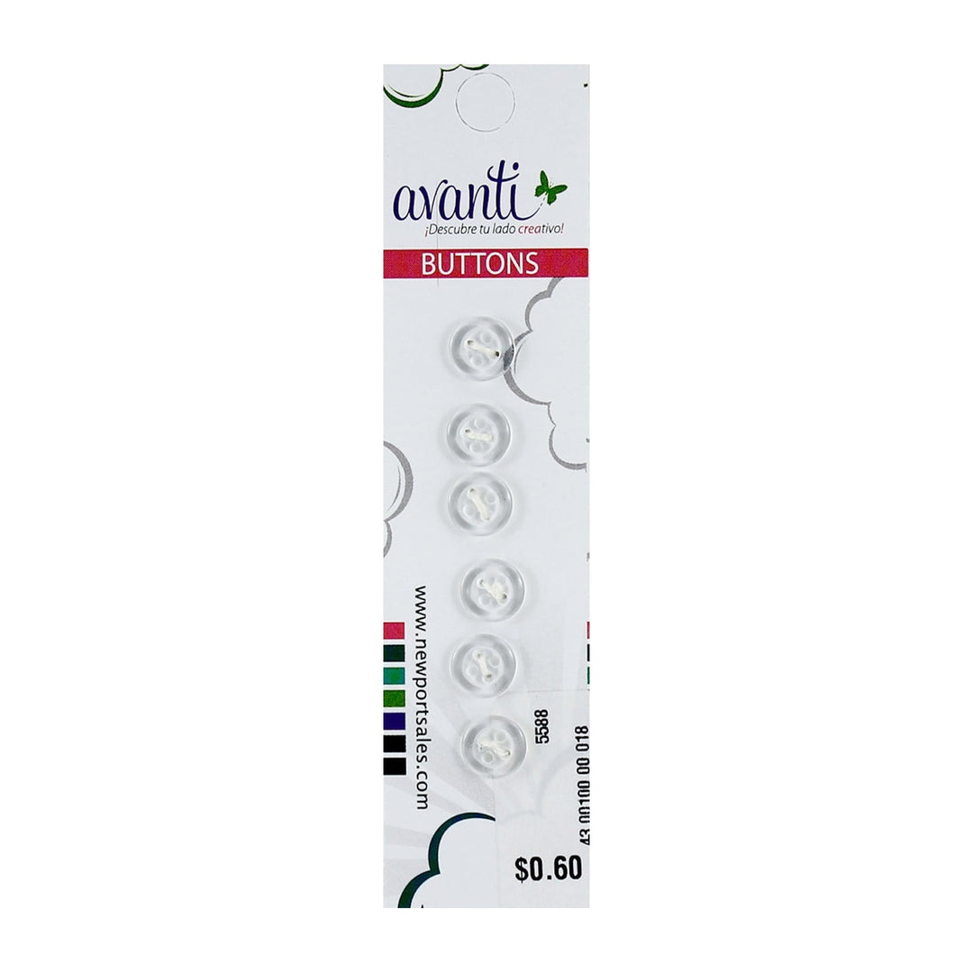 Sewing Buttons – 14L (9mm / 3/8 inches) with 4 Holes – Perfect for Cuffs, Collars & Babywear, 12-Pack