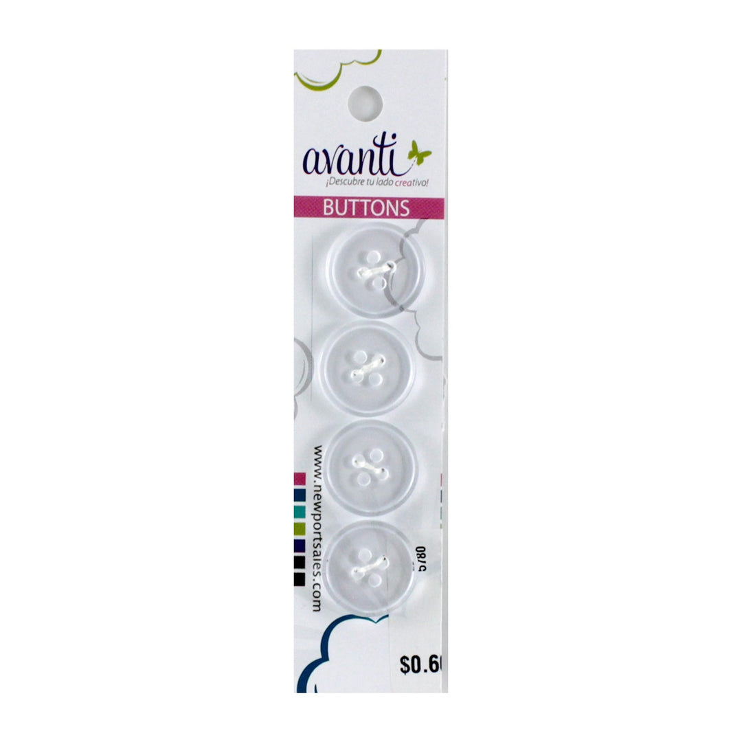 Sewing Buttons – 29L (18mm / 0.71 inches) with 4 Holes – Perfect for Blouses, Jackets & Fashion Handbags