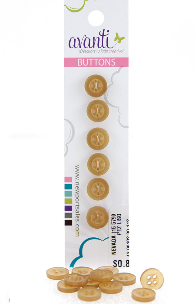 Sewing Buttons – 15L (9.0mm / 0.35 inches) with 4 Holes – Perfect for Blouses, Dresses & Decorative Accents