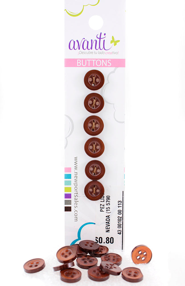 Sewing Buttons – 15L (9.0mm / 0.35 inches) with 4 Holes – Perfect for Blouses, Dresses & Decorative Accents, 12-Pack