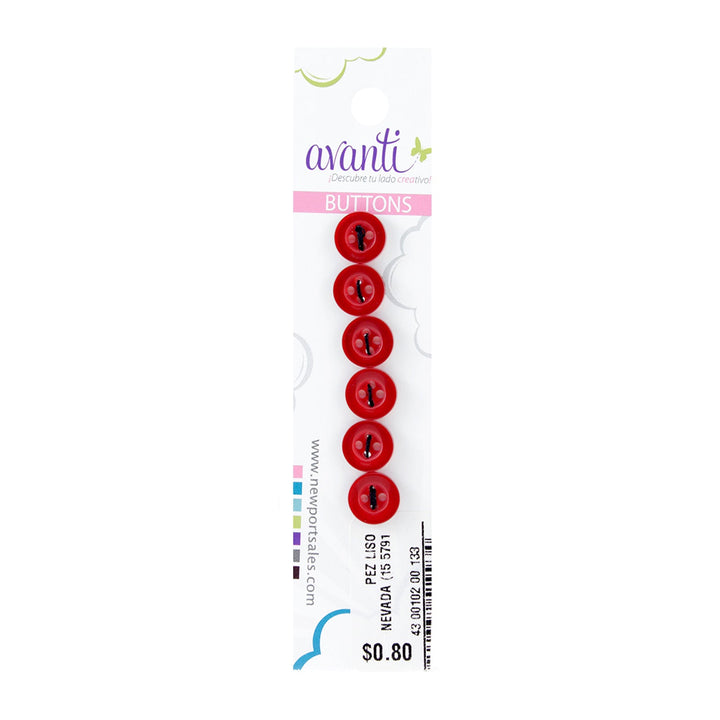 Sewing Buttons – 15L (9.0mm / 0.35 inches) with 4 Holes – Perfect for Blouses, Dresses & Decorative Accents, 12-Pack