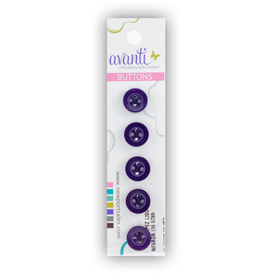 Plastic Circular Buttons, Sew-through, 4 Holes, 2cm, Variety of Colors, 12-Pack