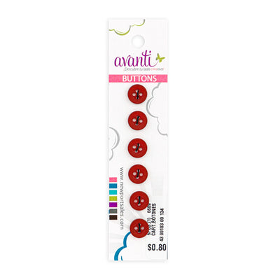 Plastic Circular Button, Sew-through, 4 holes, 1cm, Color Variety, 12-Pack