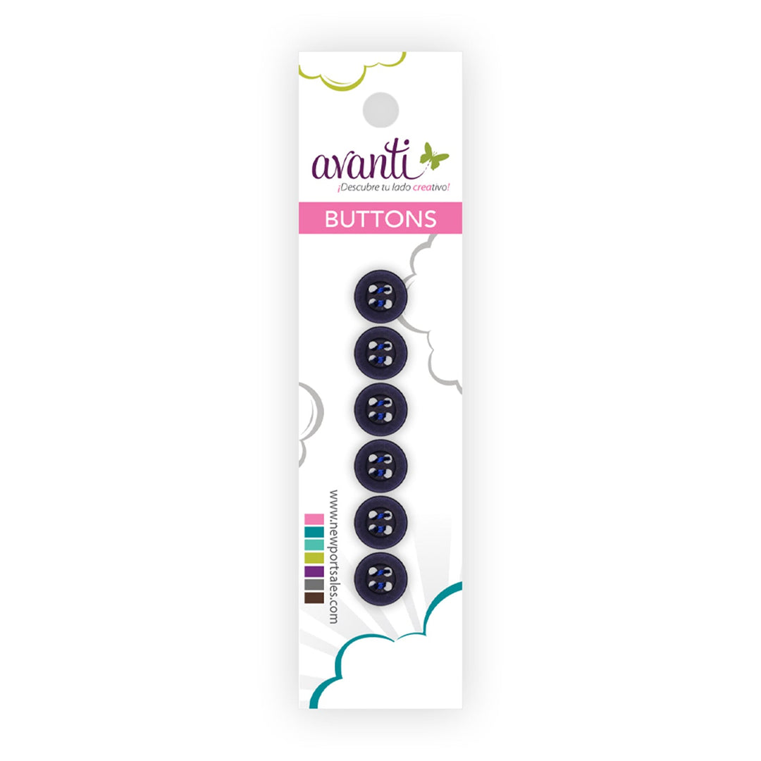 Sewing Buttons – 15L (9.0mm / 0.35 inches) with 4 Holes – Perfect for Blouses, Dresses & Decorative Accents, 12-Pack