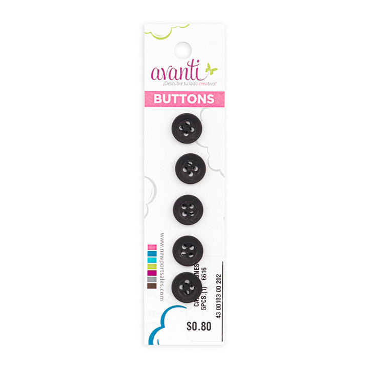 Sewing Buttons – 18L (11mm / 7/16 inches) with 4 Holes – Perfect for Shirts, Cardigans & Accessories, 12-Pack