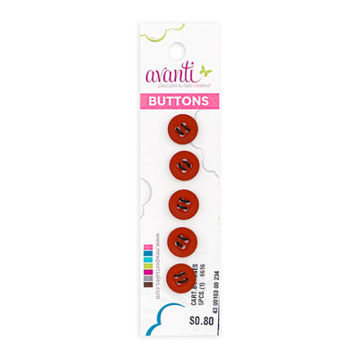 Plastic Circular Button, Sew-through, 4 holes, 11mm, Variety of Colors