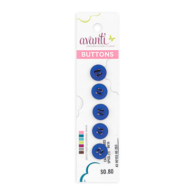 Plastic Circular Button, Sew-through, 4 holes, 11mm, Variety of Colors, 12-Pack