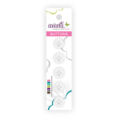 Plastic Circular Button, Sew-through, 12mm, 4 Holes, Black & White Colors