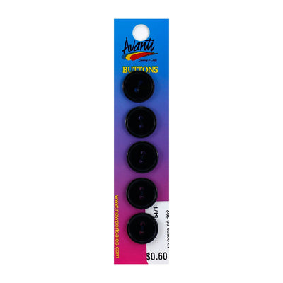 Plastic Circular Button, Sew-through, 2 holes, 24mm, Color Variety, 12-Pack