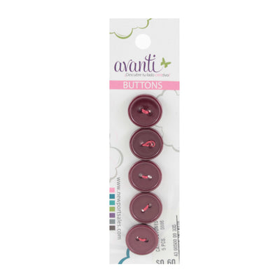 Plastic Circular Button, Sew-through, 2 holes, 24mm, Color Variety, 12-Pack