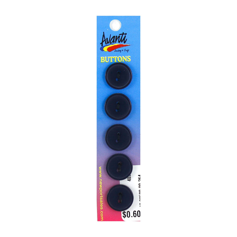 Plastic Circular Button, Sew-through, 2 holes, 24mm, Color Variety