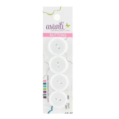 Plastic Circular Buttons, Sew-through, 30mm, 2 holes, Variety of Colors, 12-Pack