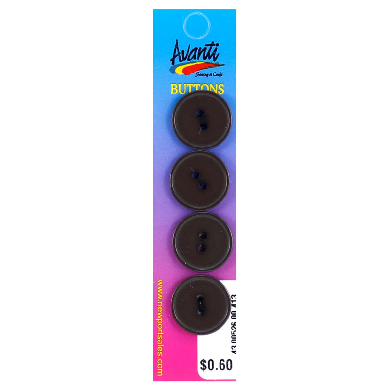 Plastic Circular Buttons, Sew-through, 30mm, 2 holes, Variety of Colors, 12-Pack