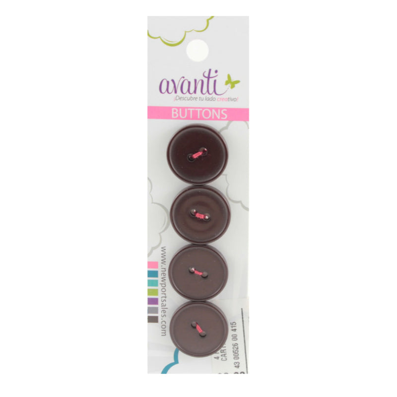 Plastic Circular Buttons, Sew-through, 30mm, 2 holes, Variety of Colors, 12-Pack