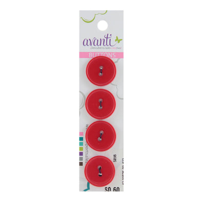 Plastic Circular Buttons, Sew-through, 30mm, 2 holes, Variety of Colors, 12-Pack