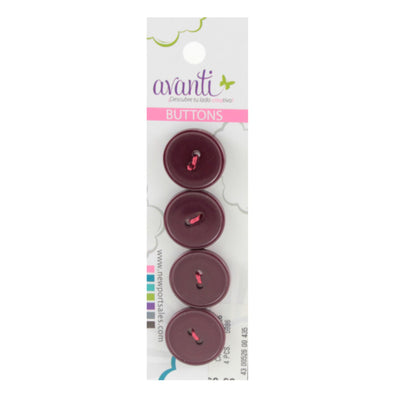 Plastic Circular Buttons, Sew-through, 30mm, 2 holes, Variety of Colors, 12-Pack