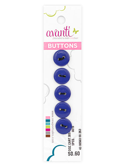 Plastic Circular Buttons, Sew-through, 2 holes, 1cm, Variety of Colors, 12-Pack