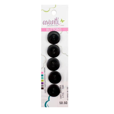 Plastic Circular Buttons, Sew-through, 24mm, 2 Holes, Variety of Colors, 12-Pack