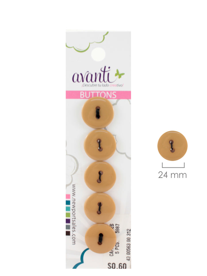Sewing Buttons – 23L (13.0mm / 0.51 inches) with 2 Holes – Perfect for Heavy Coats, Jackets & Accessories, 12-Pack