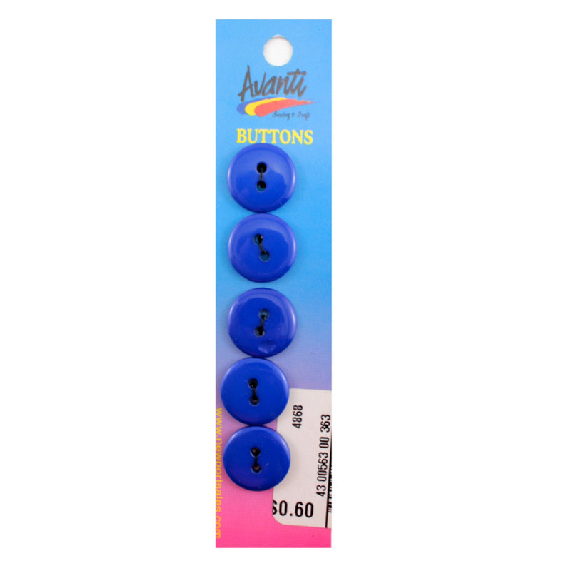 Plastic Circular Buttons, Sew-through, 24mm, 2 Holes, Variety of Colors