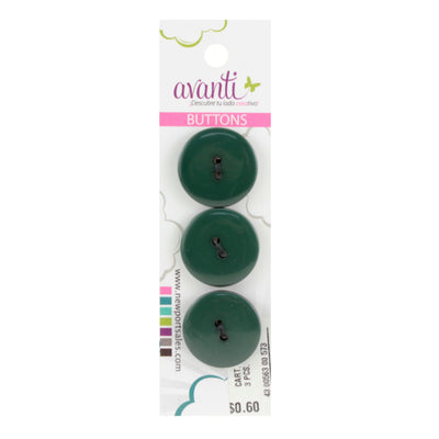 Plastic Circular Buttons, Sew-through, 36mm, 2 holes, Variety of Colors