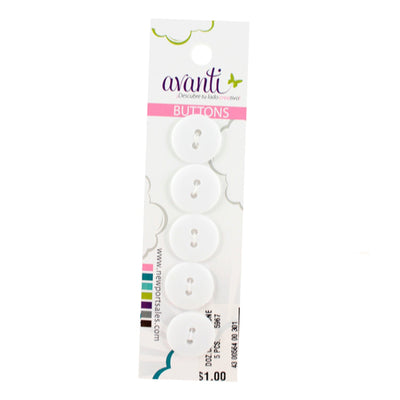 Plastic Circular Buttons, Sew-through, 24mm, 2 holes, Variety of Colors, 12-Pack