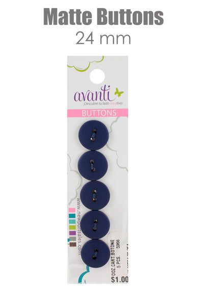 Plastic Circular Buttons, Sew-through, 24mm, 2 holes, Variety of Colors