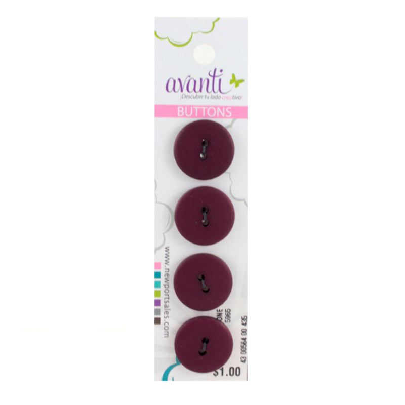 Plastic Circular Buttons, Sew-through, 2 holes, Variety of Colors
