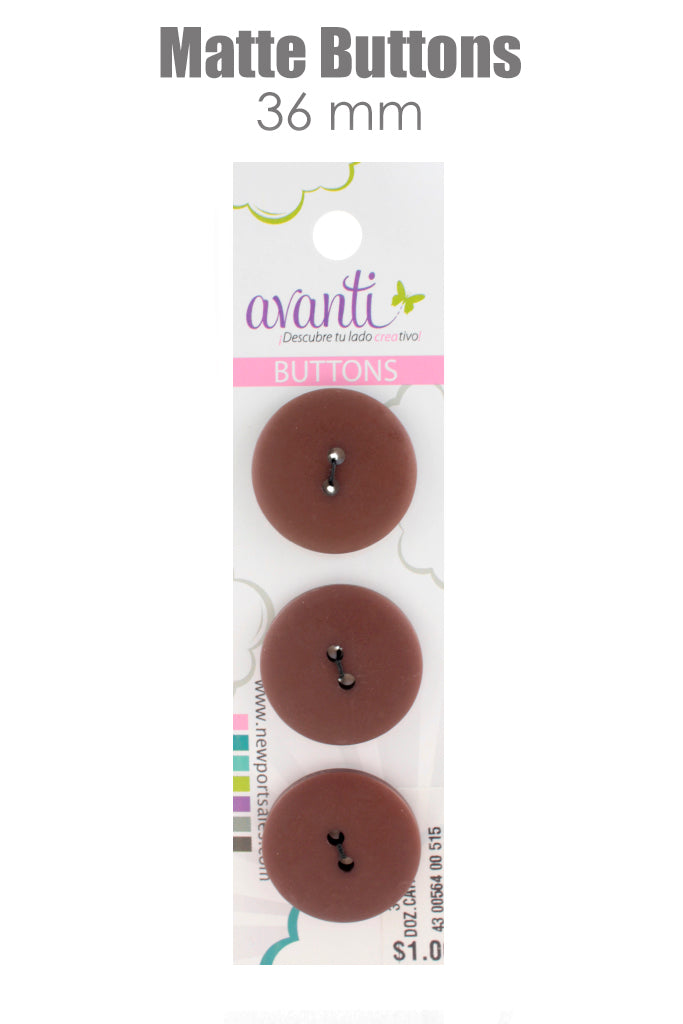 Plastic Circular Buttons, Sew-through, 36mm, 2 Holes, Variety of Colors
