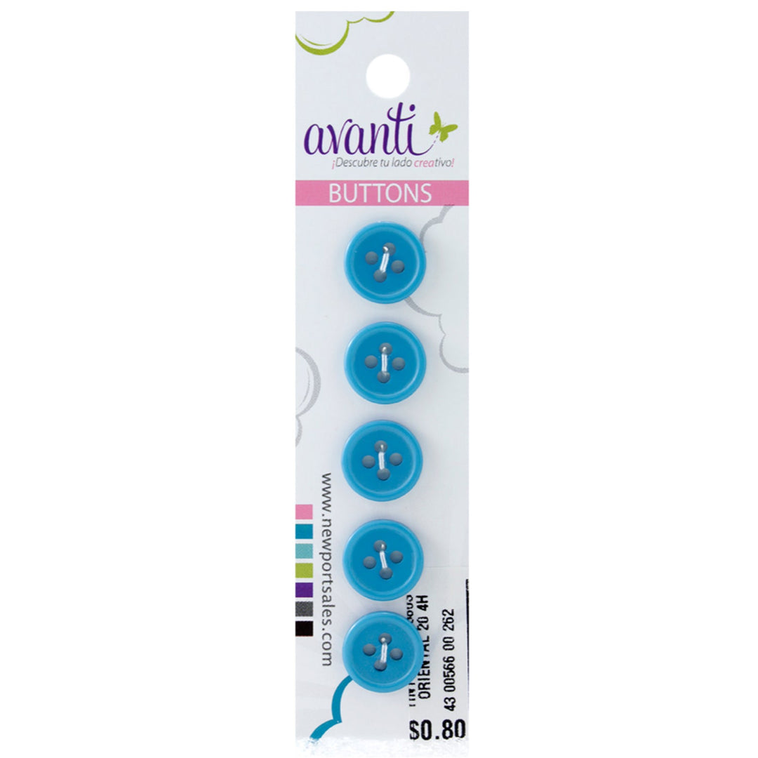 Sewing Buttons – 20L (11.5mm / 0.45 inches) with 4 Holes – Perfect for Jackets, Sweaters & Accessories