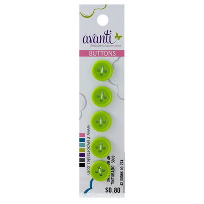 Plastic Circular Buttons, Sew-through, 20mm, 4 Holes, Variety of Colors, 12-Pack