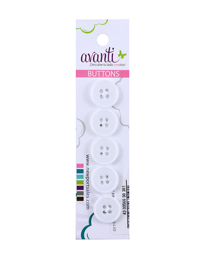 Sewing Buttons – 24L (15mm / 0.6 inches) with 4 Holes – Perfect for Shirts, Sweaters & Children’s Clothing, 12-Pack