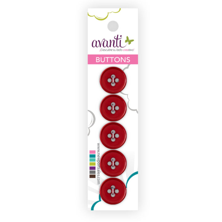 Sewing Buttons – 24L (15mm / 0.6 inches) with 4 Holes – Perfect for Shirts, Sweaters & Children’s Clothing, 12-Pack