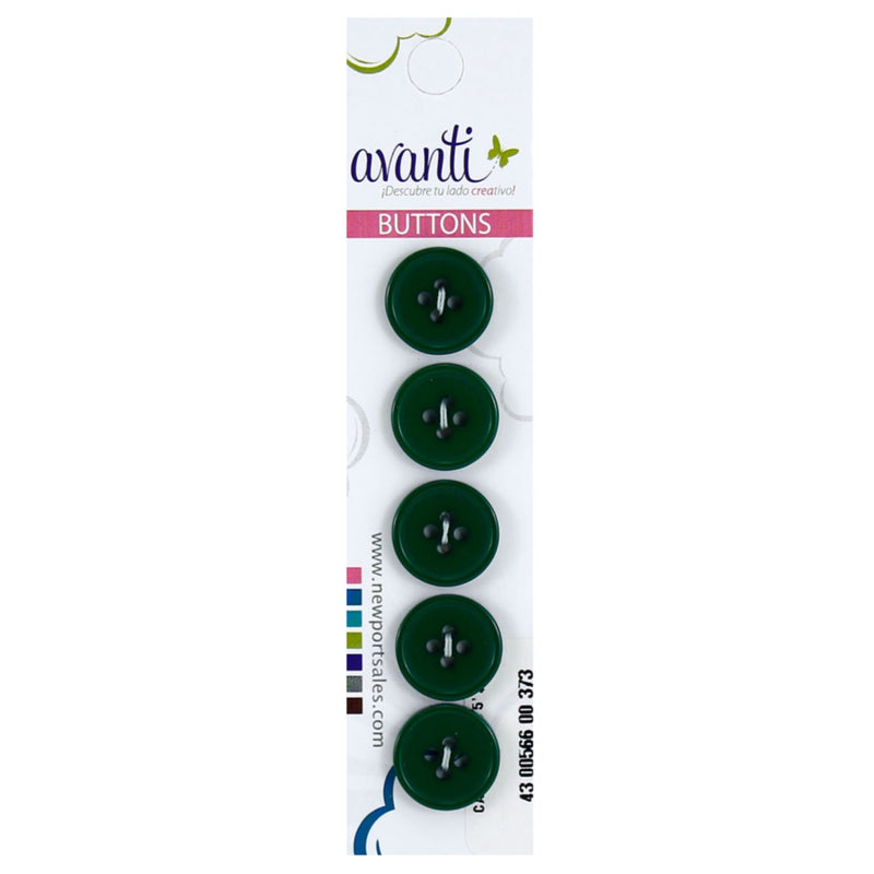 Plastic Circular Buttons, Sew-through, 24mm, 4 Holes, Variety of Colors, 12-Pack