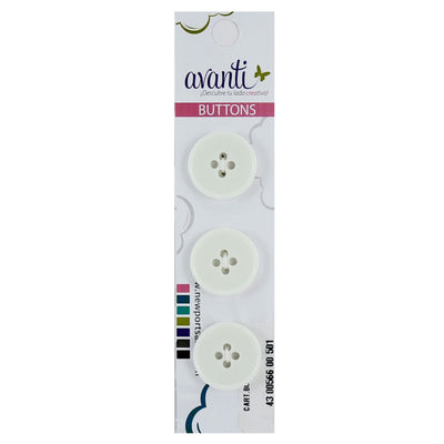Plastic Circular Buttons, Sew-through, 28mm, 4 Holes, Variety of Colors, 12-Pack