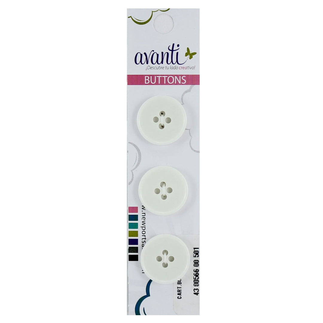 Sewing Buttons – 29L (18.0mm / 0.71 inches) with 4 Holes – Perfect for Dresses, Jackets & Handbags, 12-Pack