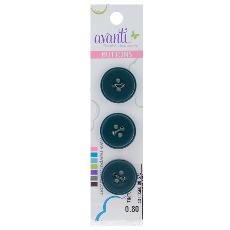 Plastic Circular Buttons, Sew-through, 28mm, 4 Holes, Variety of Colors