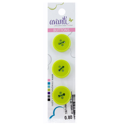 Plastic Circular Buttons, Sew-through, 28mm, 4 Holes, Variety of Colors, 12-Pack