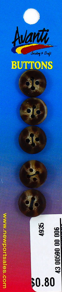 Sewing Buttons – 14L (8.5mm / 0.33 inches) with 4 Holes – Perfect for Baby Clothes, Dresses & Accessories, 12-Pack