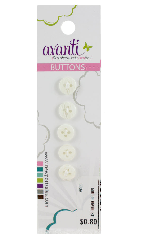 Sewing Buttons – 14L (8.5mm / 0.33 inches) with 4 Holes – Perfect for Baby Clothes, Dresses & Accessories