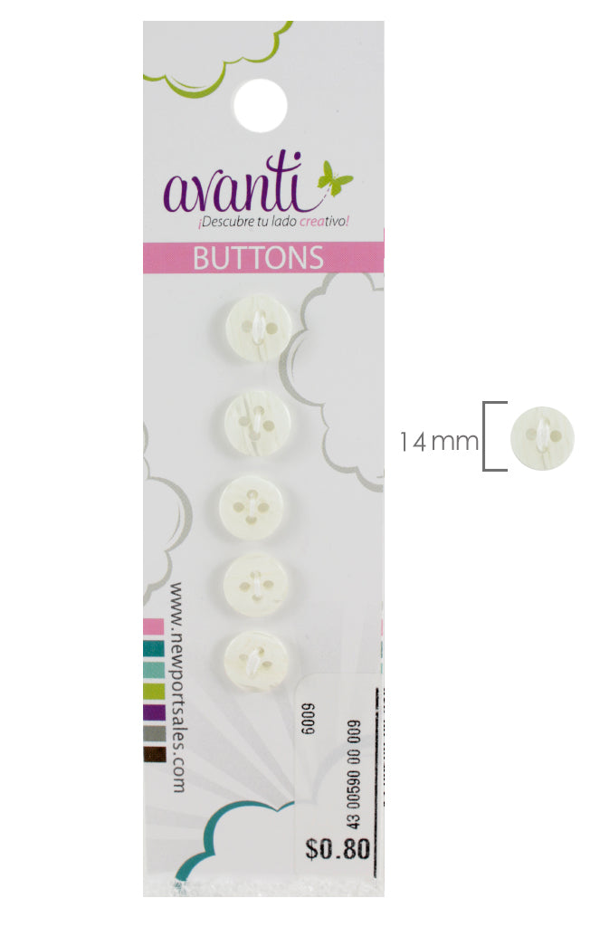 Plastic Circular Buttons, Sew-through, 9mm, 4 holes, Mixed Colors